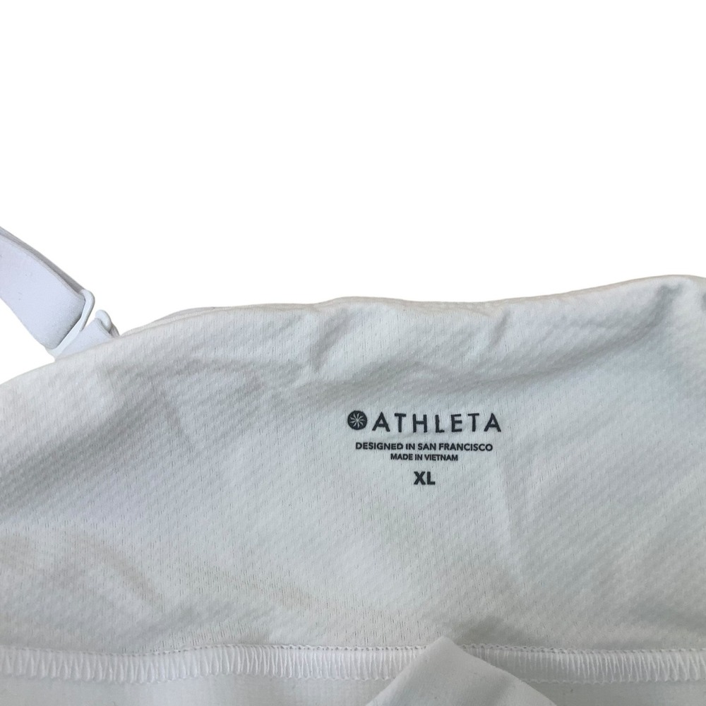 Athleta Cinch NWT Longline Bra D-DD White Sports Bra XL
